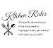 SJINC Removable Kitchen Rules Words Wall Stickers