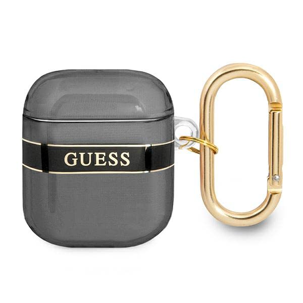 Guess GUA2HHTSK Case for AirPods Cover Black/Black Strap Collection
