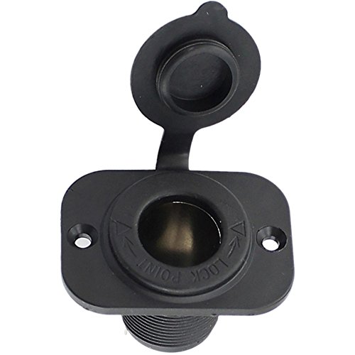 BreaDeep Cigarette Lighter Socket 12V-24V DC Waterproof Marine Grade Power Outlet for Motorcycle Car Boat ATV Rv