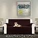 ALIECOM Anti-Slip Sofa Slipcovers Jacquard Fabric Pet Dog Couch Covers Protectors (Sofa, Dark Brown)
