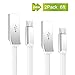 Micro USB Cable Alanda 2 Pack 6ft Tangle-Free Zinc-Alloy Syncing Charging Cord Long Durable Android Phone Charger Samsung Nexus HTC Motorola Nokia LG Sony BlackBerry Google-White
