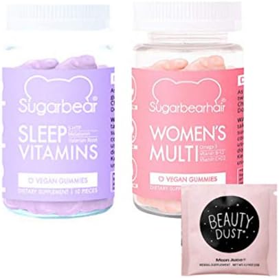 Multi & Sleep Vitamins Mini Gummy Set! (20 Count Total) Beauty Dust Sample Included! Vegetarian Gummy Vitamins! Formulated Designed for Women! Get Your Beauty Sleep!