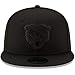 Chicago Bears Hat NFL New Era Black on Black Alternate Logo 9FIFTY Snapback Adjustable Cap Adult One Size