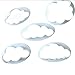 LOKMAN Set of 5 Fluffy Fondant Cloud Cutter, Gum Paste Cutter,Cookie Cake Mold Fondant Cutter, Sugar Craft, Fondant Decorating Tools (Cloud)