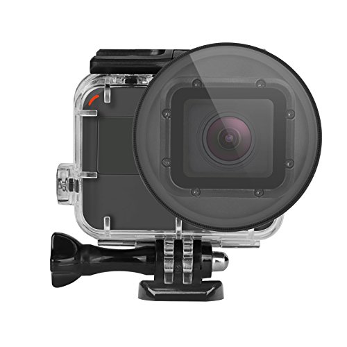 D&F 58mm Professional CPL(Circular Polarizer Lens) with Lens Cover and Adapter Ring for GoPro Hero 6/5 Original Waterproof Case