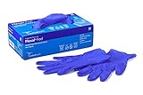 Cardinal Health 88TT22M Flexal Feel Nitrile Exam Gloves, Cool Blue, Medium (Box of 300)