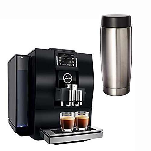 Click Here to See More Images Jura 15182 Automatic Coffee Machine Z6, Aluminum Black with Jura 65381 Stainless-Steel 20-Ounce Milk Container with Lid