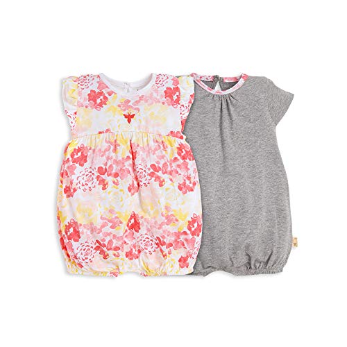 Burt S Bees Baby Baby Girls Rompers Set Of 2 Bubbles One Piece Jumpsuits 100 Organic Cotton Sunshine Grey 18 Months Pricepulse