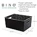 BINO | Plastic Basket, Large - Black | 3 Pack | THE STABLE COLLECTION | Multi-Use Storage Basket | Rectangular Cabinet Organizer | Home & Office Storage Organizer | Baskets for Bathroom Organizing