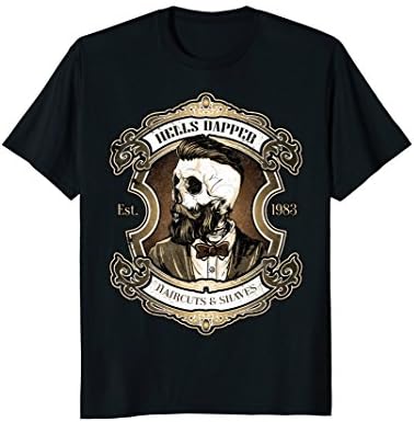 Barber hells skull haircuts shaves - gift for hipster Barber T-Shirt