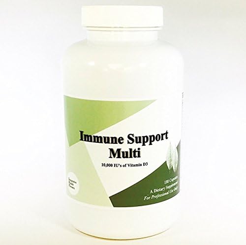 Immune Support Multi - Natural Antibiotic - 180 Capsules - 10,000 IU of Vitamin D3 - Minerals & Herbs Immune Support Supplement - Doctor Created