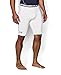 Under Armour Men's HeatGear Armour Compression Shorts - Long, White/Graphite, Large
