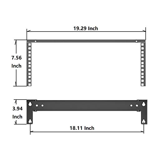 Mofangtech 4U Folding 19 Inches Cold Rolled Steel Wall Mountable Simple