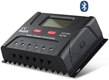 ENZPOWER 60Amp PWM 12V 24V Auto With LCD Intelligent Solar Panel Battery Regulator Solar Charge Controller Temperature Compensation Built-in Bluetooth