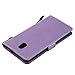 Galaxy J7 2018 Case with Screen Protector,For Samsung Galaxy J7 Aero/J7 Star/J7 Top/J7 Crown/J7 Aura/J7 Refine/J7 Eon Case Flip Case,PU Leather Tree Cat Flowers Wallet Case Card Slots Light Purple