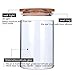 KKC Borosilicate Glass Canister with Airtight Lid,Cereal and Overnight Oats Container Jar, Glass Nuts Storage Container,Tall Candy Jar with Wood Lid,Wooden Lid Jar,Sealed Glass Cannister,47 Floz