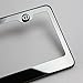 Circle Cool Set of 4 Fit Bentley Logo Laser Engraved Black Aluminum Metal Cap Stainless Steel Screw for Car License Plate Frame