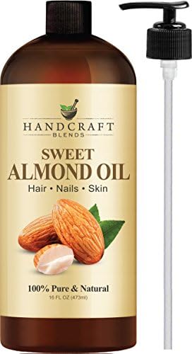Handcraft Pure Sweet Almond Oil 100 Pure And Natural Premium Therapeutic Grade Carrier Oil For Aromatherapy Massage Moisturizing Skin And Hair Huge 16 Oz