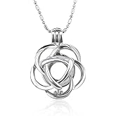 LGSY 5PCS Rose Cage Pendants for Pearl Jewelry Making Silver Plated, Design Cage Pendants for Women