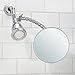 iDesign - 20305 Fog-Free Small Shower Shaving Mirror with Flexible Arm, Fogless Mirror for Bathroom, Vanity, Bathtub, Wall, 14