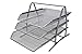 EasyPAG 4 in 1 Mesh Desk Organizer Set - Desk Tray,Pencil Holder,Stick Note Pad Holder and Letter Sorter, Silver