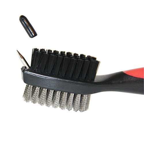YiwerDer Golf Brush and Club Groove Cleaner by in 6 Different Colors and Packs For Golf Shoes/Golf Club/Golf/Golf Groove/w 2 Ft Retractable Zip-Line Aluminum Carabiner Easily Attaches to Golf Bag