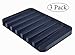 MelonBoat 3 Pack Silicone Shower Soap Dish Set, Soap Saver Holder, Rectangle Black