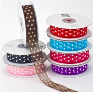 CLUB GREEN WHITE ORG.RIB.BLACK SPOTS 23MMX25MT, Fabric, 11 x 11 x 3.3 cm