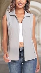 MISS MOLY Women's Lightweight Vest Casual Zip Up
