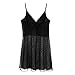 YiZYiF Men's 2 Piece Sheer Pajamas Nightwear Lingerie Set with Sissy Pouch Panties Black Medium