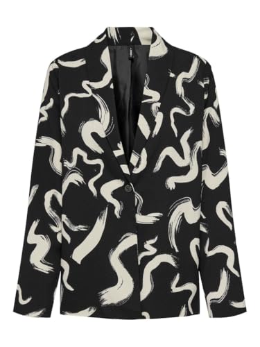 ONLY Onlnova Life Elite L/S Pimo Blazer, Black/AOP:592 Charm Boho, XS Donna