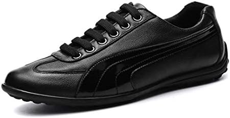 ZHRUI Boy's Men's Cap-Toe Lightweight Athletic Sneakers (Color : Black, Size : 6.5 UK)
