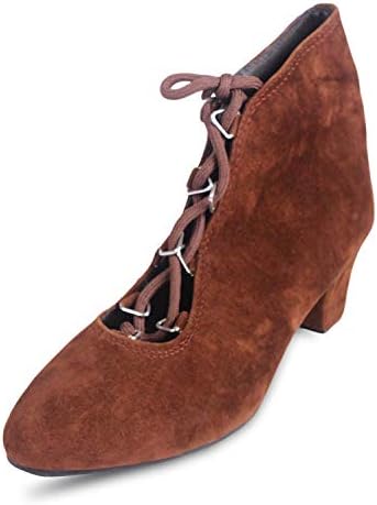 Midsole Women's Ankle-Length Pointed Toe Lace-Up Heeled BootsFT6001C