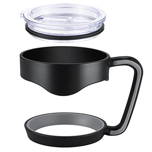 Oria Anti-Slip Cup Handle & Splash Proof Lid for 30 Oz YETI Rambler Tumbler, SIC, RTIC, ORCA and More Tumblers