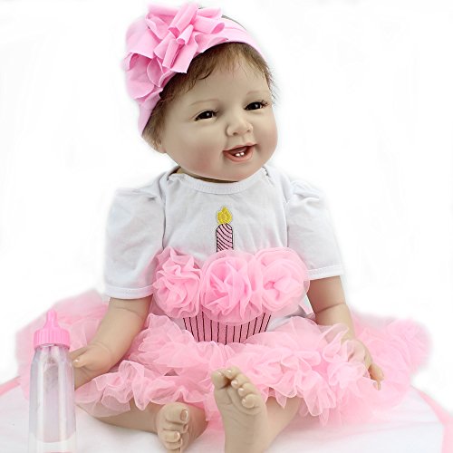 Reborn Newborn Dolls that Look Real Soft Vinyl Smiling Dummy