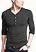 Neonysweets Mens Long Sleeve Henley Shirts With Button Placket