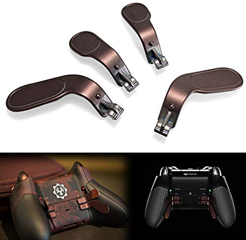 Quartet trade 4 pcs Metal Aluminum Alloy Paddles Hair Trigger Locks Replacement Parts Video Games Accessories Kits for Xbox One Elite Controller（Controller Gear Gears of War 4: Elite Limited Edition） - Thumbnail 3