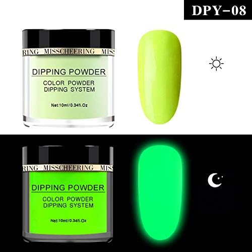 10ml Luminous Nail Powder Fluorescent Art Pigment Dipping Glitter Decoration Natural Dry NO Lamp Cure Long Last
