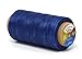 Mandala Crafts 150D 210D 0.8mm 1mm Leather Sewing Stitching Flat Waxed Thread String Cord (150D 0.8mm 250M, Blue)