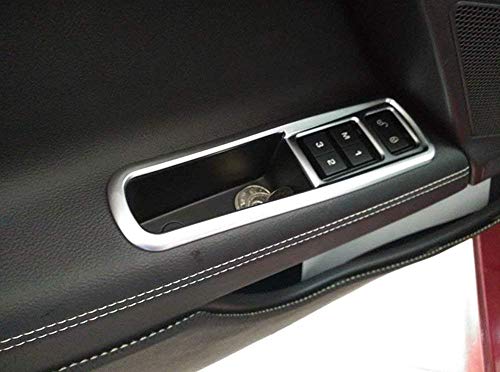 Accessories Sticker ABS Chrome Matte Car Door Storage Box Frame Decoration Trim for Jaguar XE 2015 2016 2017, 4 pcs/set