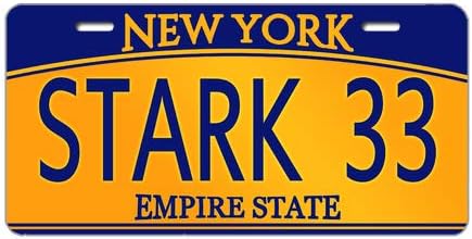 Amazon Co Jp Tobe Yours ナンバープレートカバー スターク33 ニューヨークエンパイアステート パーソナライズプリント 自動車 トラック 車 フロント タグ メタル ナンバープレート フレーム カバー 15 24cm X 30 48cm 2穴 Car Bike Products