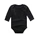 3-Pack Long Sleeve Bodysuits for Infant Girls Boys, (0-3 Months, Black)