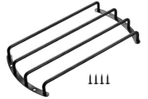 BLUECELL WORLD Black Color Metal Car Bar Grille Audio Speaker Subwoofer Grill Grille Cover Protector (10" 4 Bars)