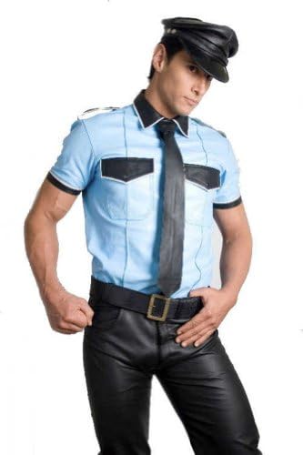 Whip It Leather's Men's New York Police Style Leather Shirt
