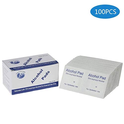 Topker 100PCS/Set Portable Alcohol Swabs Pads Wipes Antiseptic Cleanser Cleaning Sterilization First Aid Home Makeup