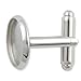 Fashion Rhodium Plated Cufflink Blanks with 14mm Glue Pad-30pcs