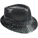 AK TRADING CO. Fashionable Sequin Fedora Party Hat, Unisex Sparkling Accessory for Costumes, Parties, Events & Everyday Style