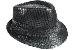 AK TRADING CO. Fashionable Sequin Fedora Party Hat, Unisex Sparkling Accessory for Costumes, Parties, Events & Everyday Style