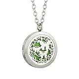 JAOYU Essential Oil Diffuser Necklace for Women Men Aromatherapy Pendant Stainless Steel Floating Charm Locket - Animal Jewelry Teen Girls Gifts