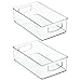 InterDesign Home Kitchen Organizer Bin for Pantry, Refrigerator, Freezer & Storage Cabinet, Set of 2, 10-Inch by 6-Inch by 3-Inch, Clear